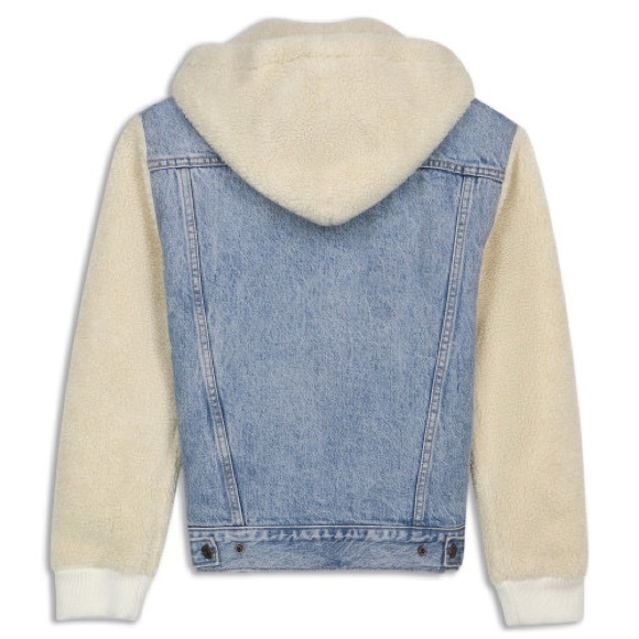 Levi’s Ex- Boyfriend Sherpa Hooded Trucker Jacket XS - Picture 4 of 12